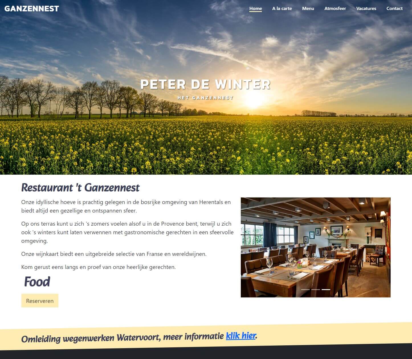 Ganzennest website screenshot